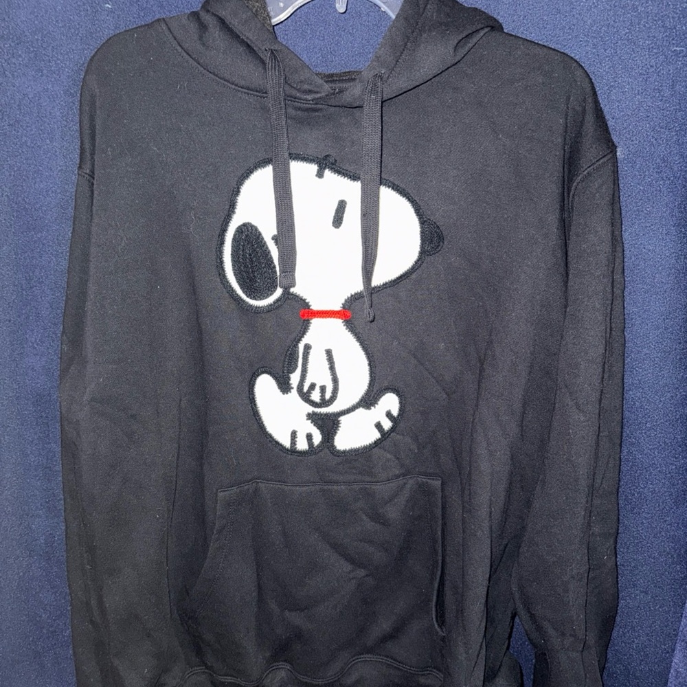 Peanuts Black and White Snoopy Dog Hoodie